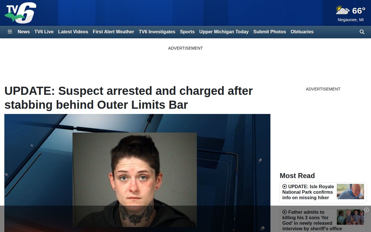 Regional news report concerning an Iron County arrest and court appearance
